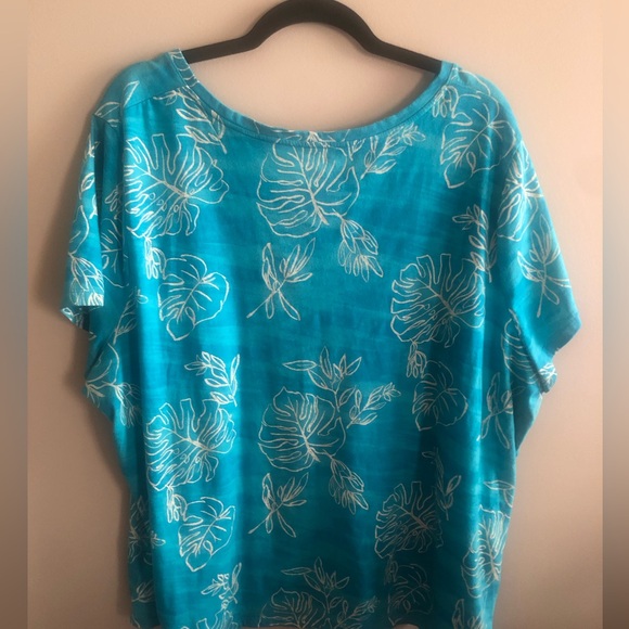 Ava & Viv teal printed shirt - Picture 7 of 9